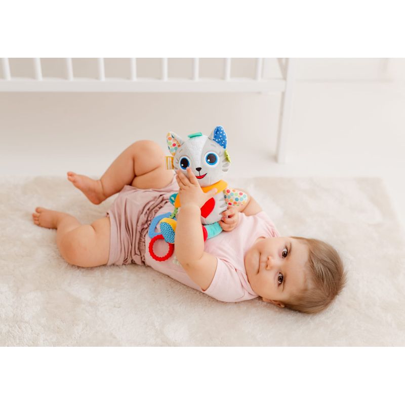 JUGANDO Y EDUCANDO - Juguete Sensorial Gato De Actividades Colgante Para Niños