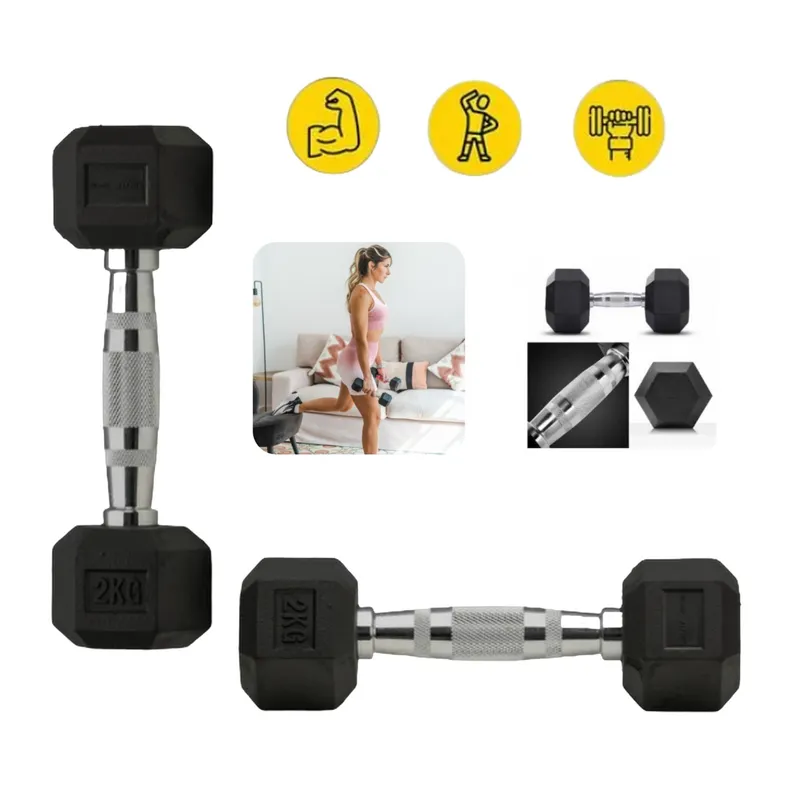 SPORTFITNESS - Par De Mancuernas 2 Kg Antideslizantes Y Cómodas