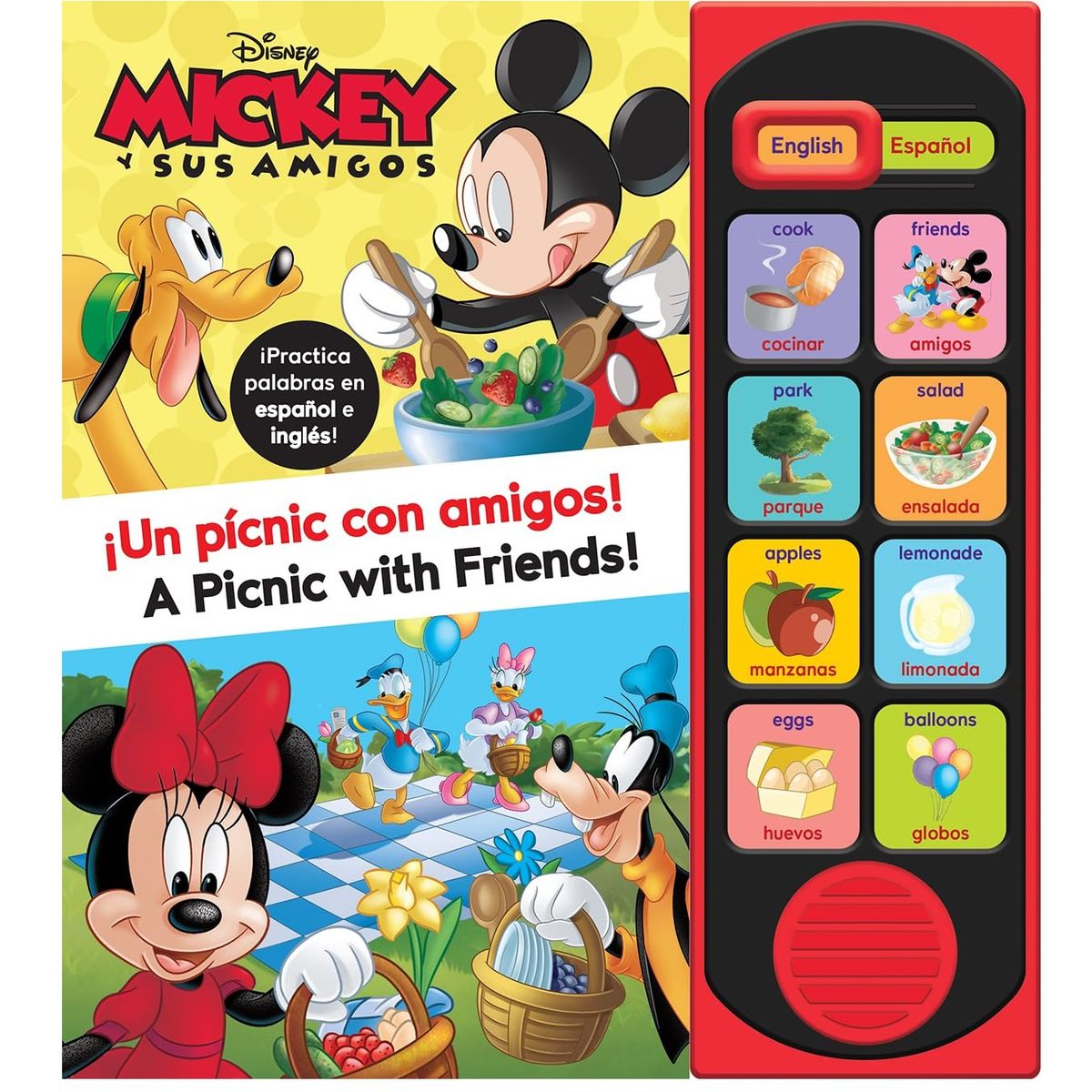 JUGANDO Y EDUCANDO - Libro Sonidos Mickey ¡un Pícnic Con Amigos Para Niños