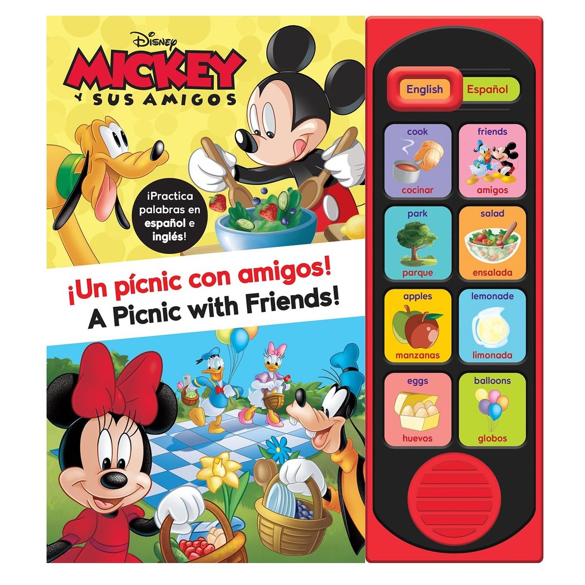 JUGANDO Y EDUCANDO - Libro Sonidos Mickey ¡un Pícnic Con Amigos Para Niños