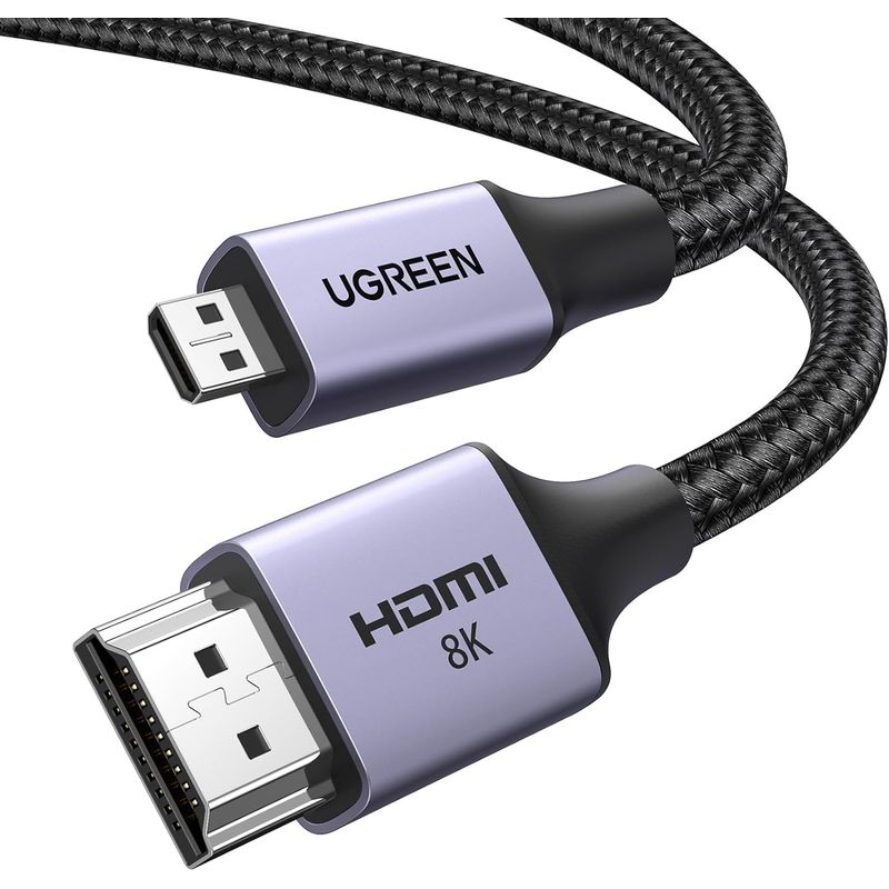 UGREEN - Cable MICRO HDMI a HDMI 2.1 48Gbps 8k@60hz 4k@240hz eARC 1m