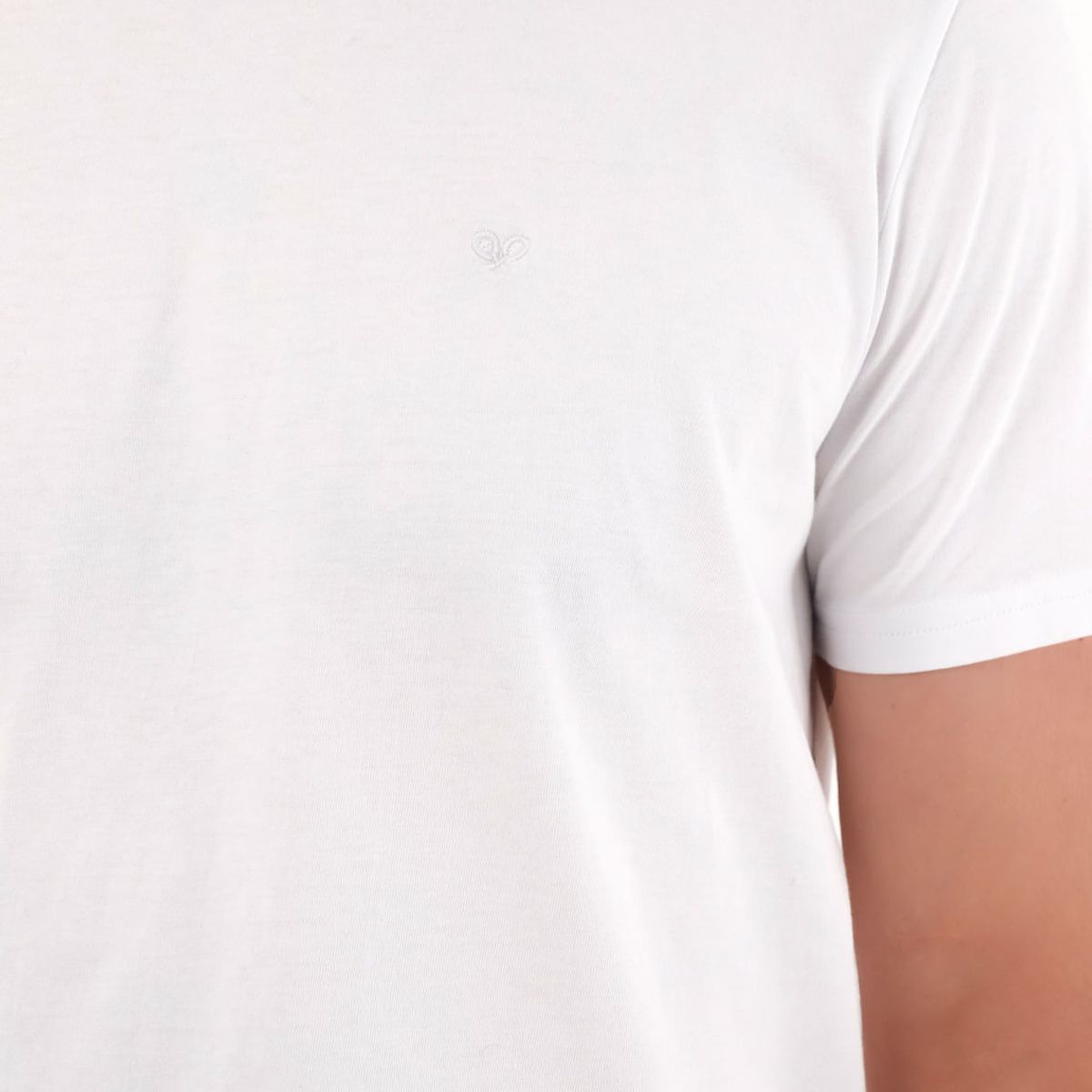 TENNIS - Camiseta manga corta en 100% algodón blanca para hombre