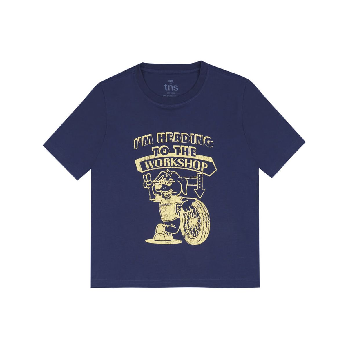 TENNIS - Camiseta azul con estampado para niño