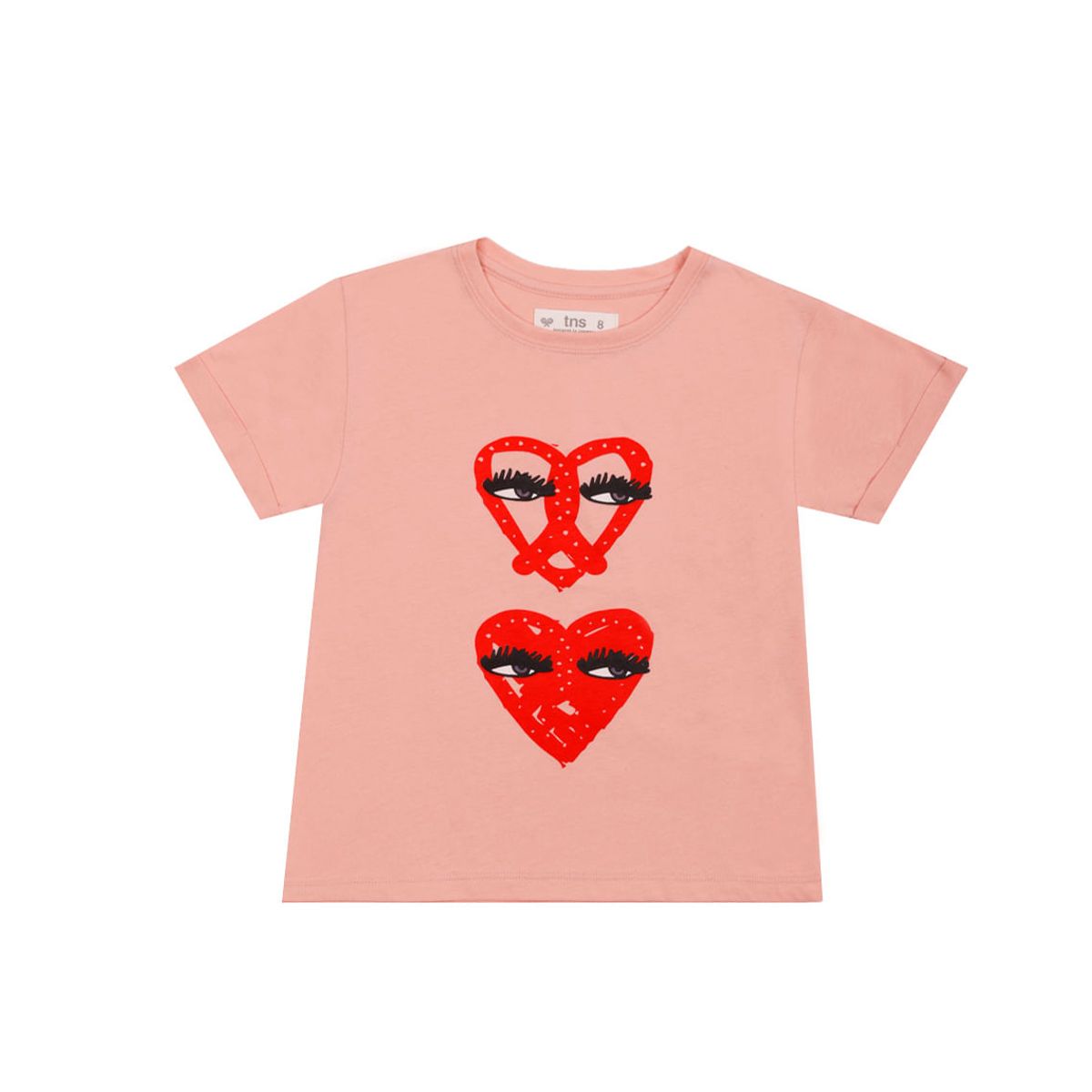 TENNIS - Camiseta rosada con estampado para niña