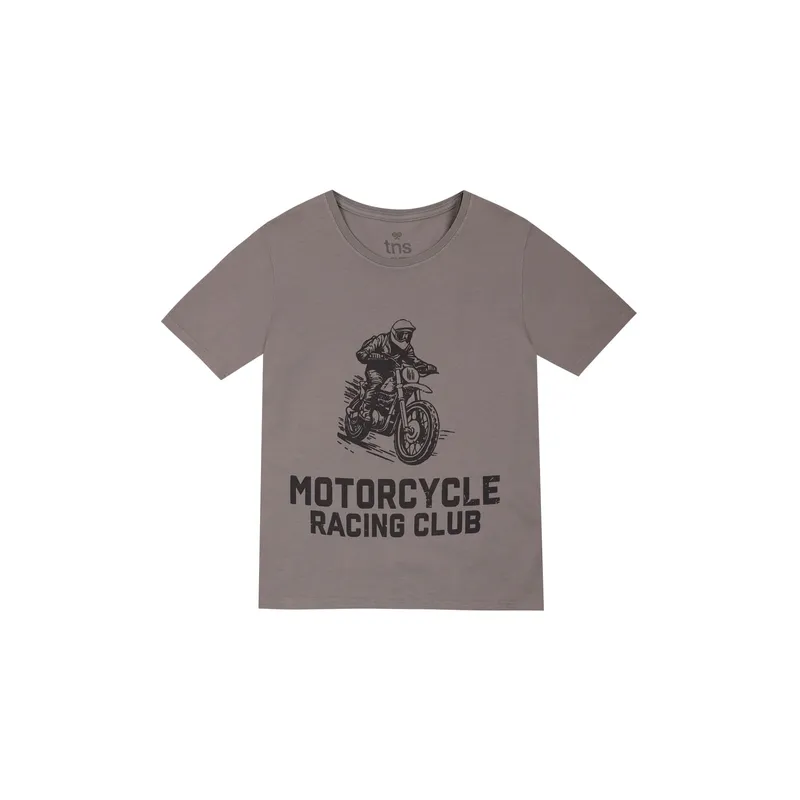 TENNIS - Camiseta gris con estampado frontal para niño