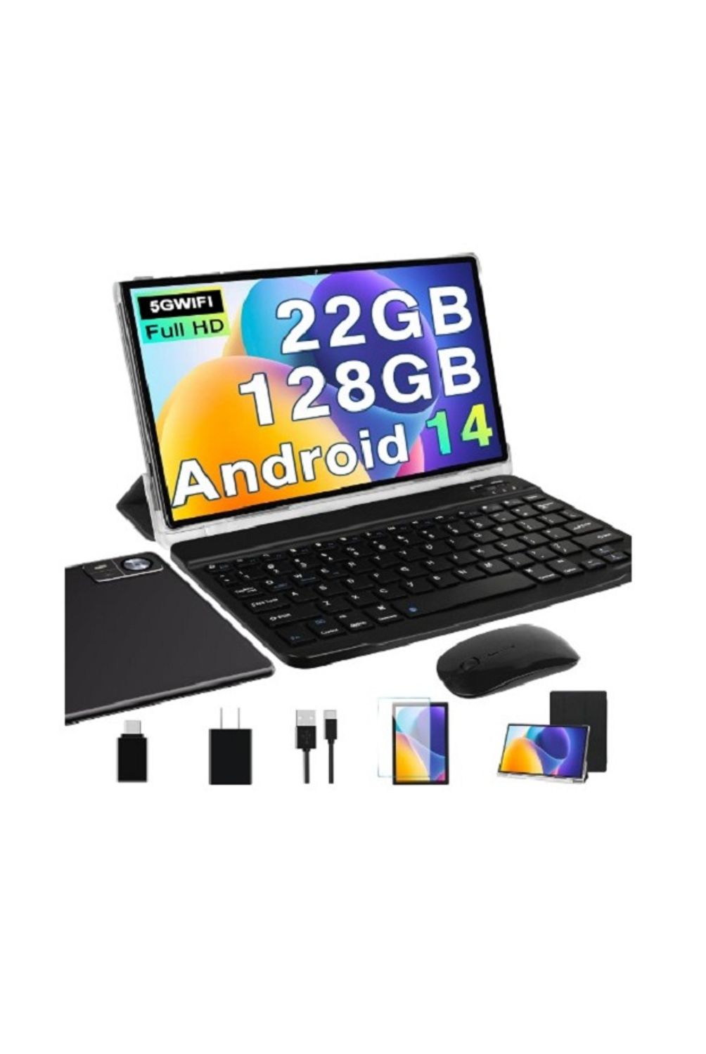 Tablet Android 14 de 10.1 pulgadas 22 GB de RAM 128 GB de ROM