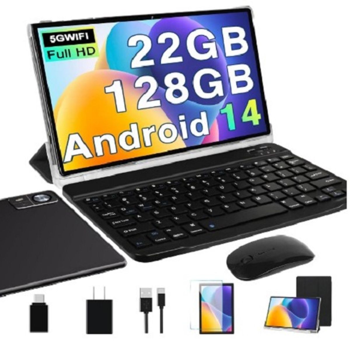 GENERICO - Tablet Android 14 de 10.1 pulgadas 22 GB de RAM 128 GB de ROM