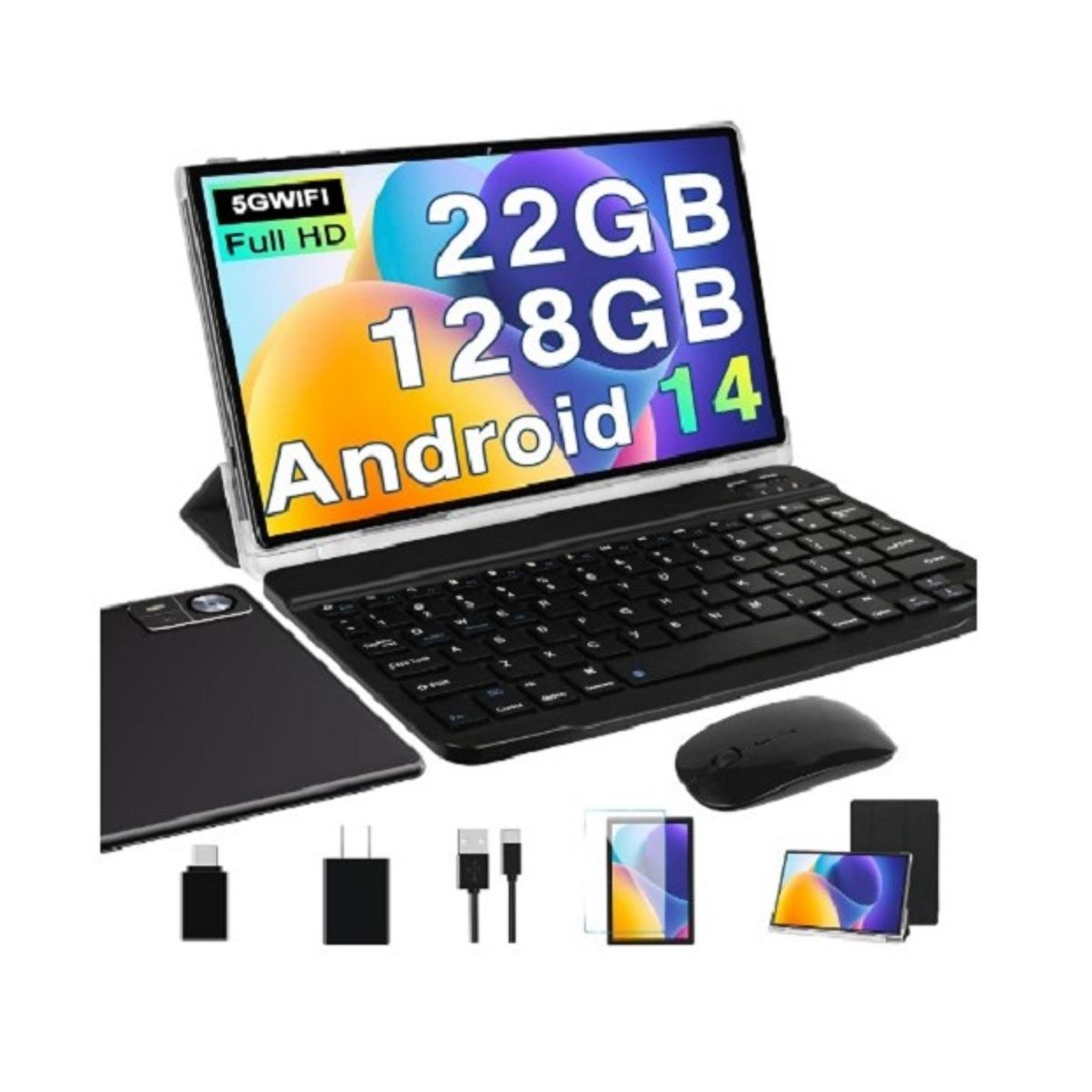 GENERICO - Tablet Android 14 de 10.1 pulgadas 22 GB de RAM 128 GB de ROM