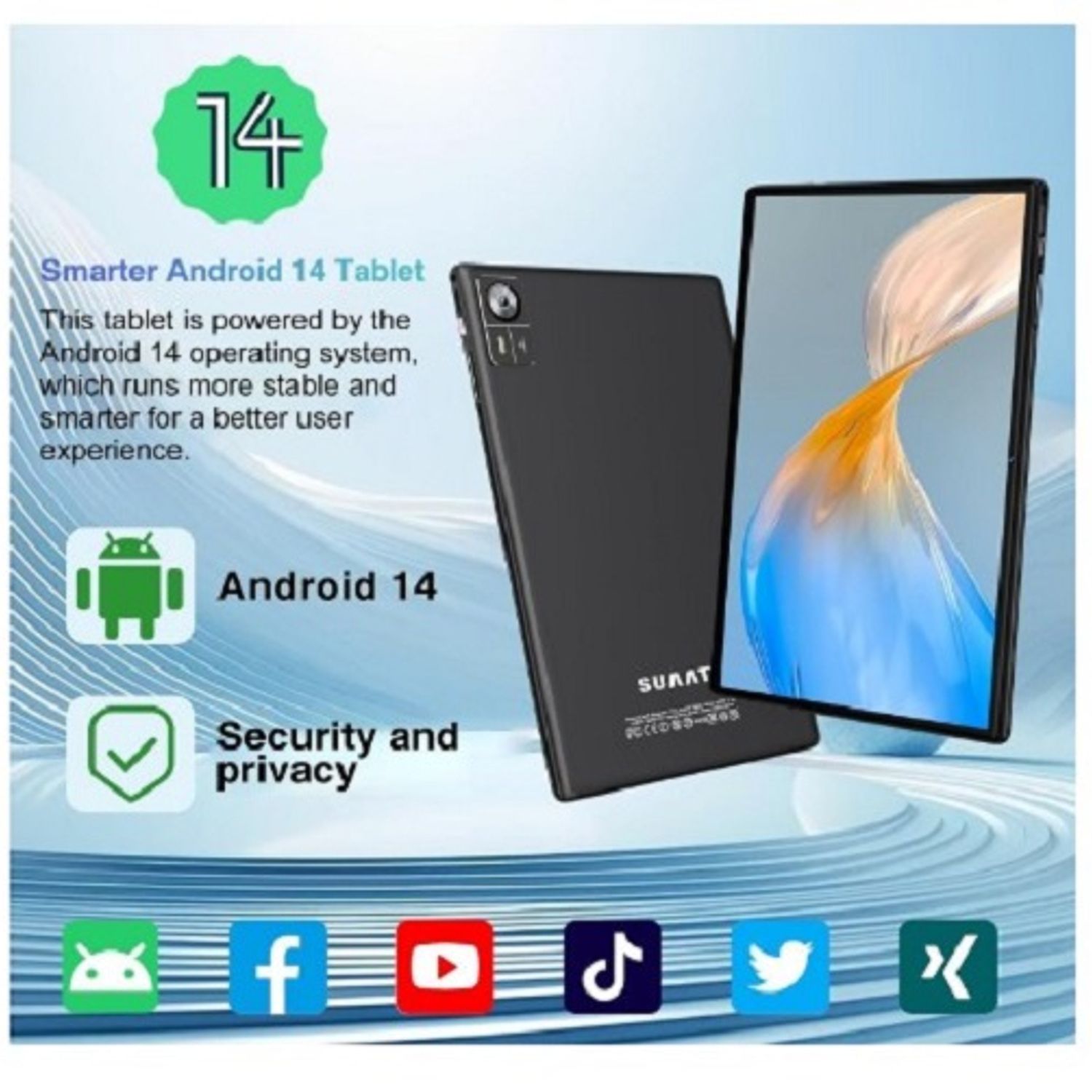 Tablet Android 14 de 10.1 pulgadas 22 GB de RAM 128 GB de ROM