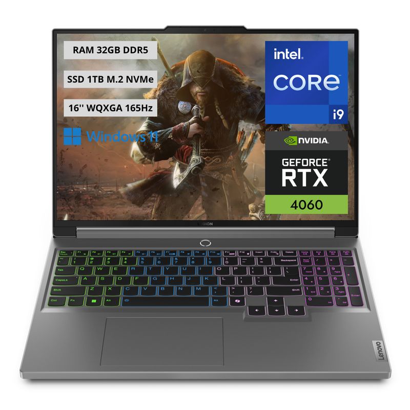 LENOVO - Portatil Gamer Lenovo Legion Intel Core i9-14900HX RAM 32GB SSD 1TB RTX 4060 8GB