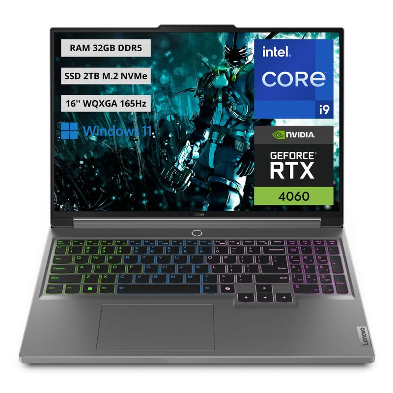 LENOVO - Portatil Gamer Lenovo Legion Intel Core i9-14900HX RAM 32GB SSD 2TB RTX 4060 8GB