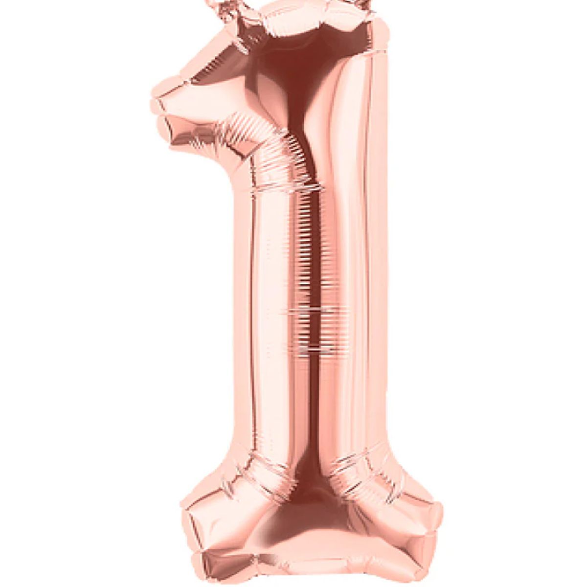 GENERICO - GLOBO METALIZADO NUMERO 1 ORO ROSA 16"