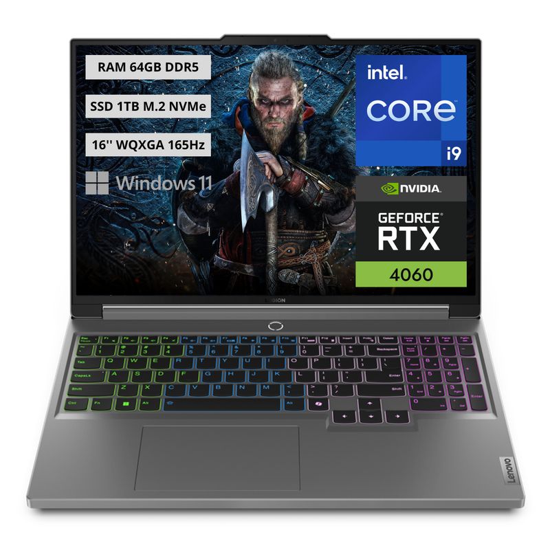 LENOVO - Portatil Gamer Lenovo Legion Intel Core i9-14900HX RAM 64GB SSD 1TB RTX 4060 8GB