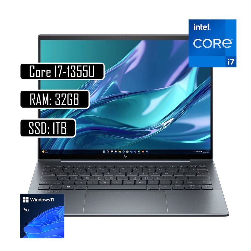 HP - Portatil HP Dragonfly G4 Core i7-1355U RAM 32GB SSD 1TB Win11 Pro