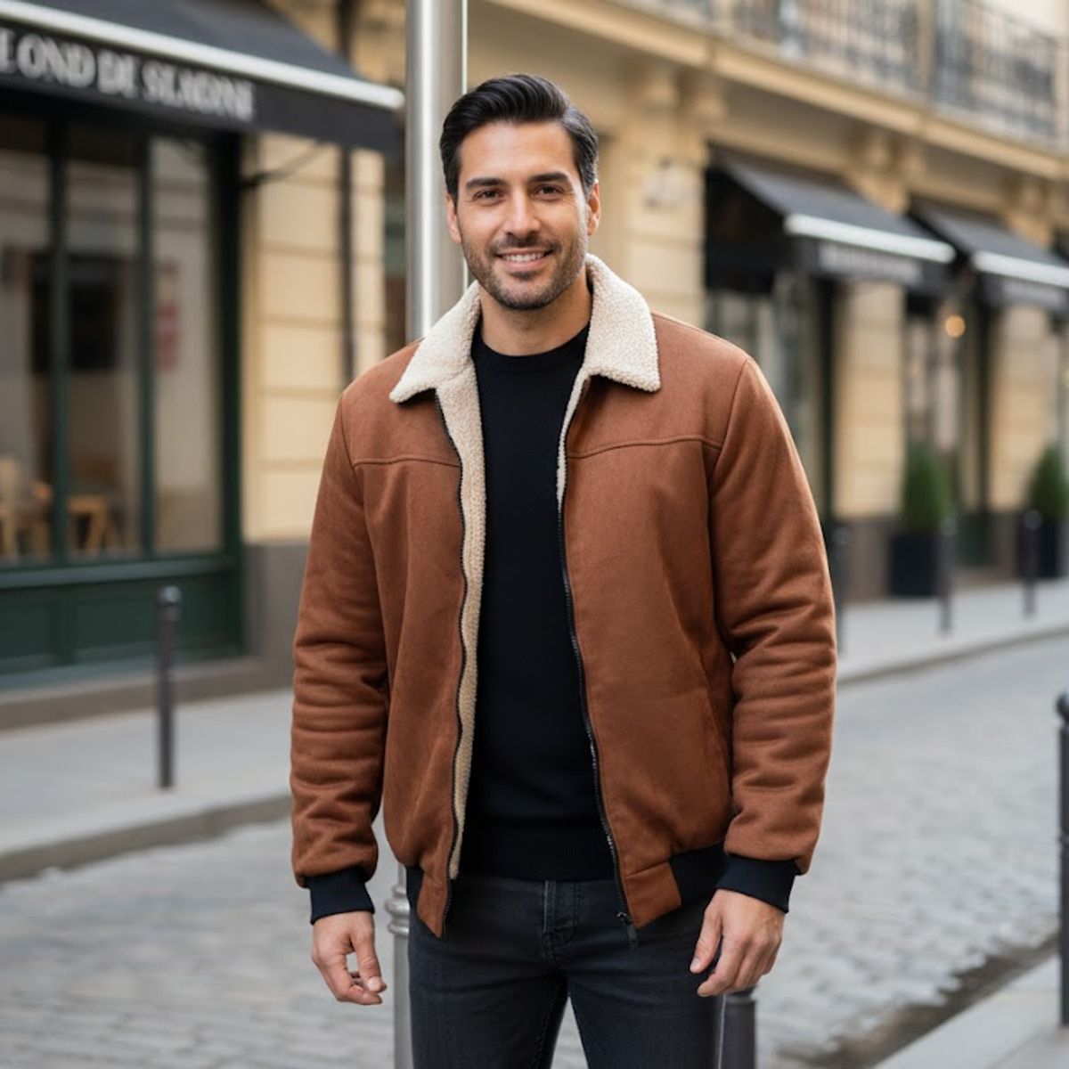 THE CLOTHING COMPANY - Chaqueta Hombre Ovejera Gamuzada Forrada