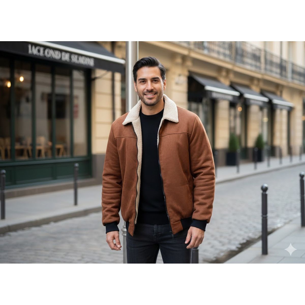 THE CLOTHING COMPANY - Chaqueta Hombre Ovejera Gamuzada Forrada