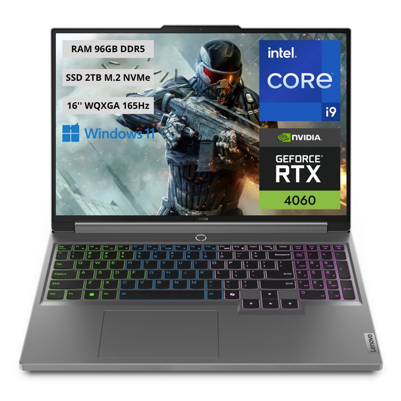 LENOVO - Portatil Gamer Lenovo Legion Intel Core i9-14900HX RAM 96GB SSD 2TB RTX 4060 8GB
