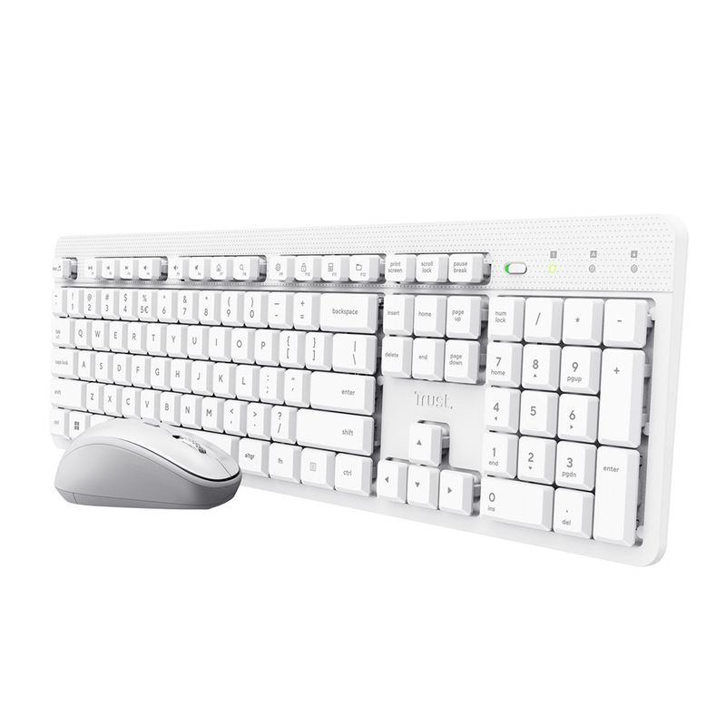 TRUST - Combo Teclado y Mouse Inalambrico Trust Ody ll Blanco
