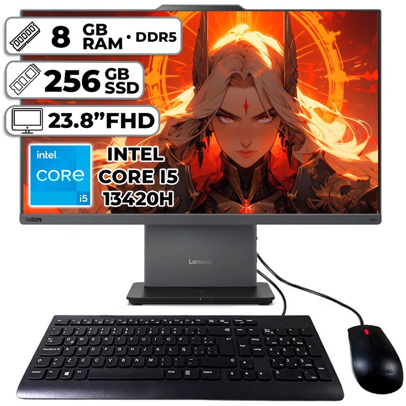 LENOVO - TODO EN UNO LENOVO NEO 50A GEN5 INTEL CORE I5-13420H 8GB RAM 256GB SSD 238″ FHD