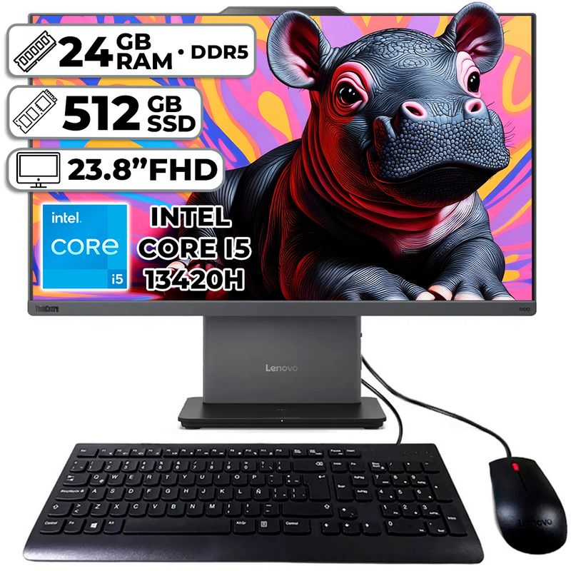 LENOVO - TODO EN UNO LENOVO NEO 50A GEN5 INTEL CORE I5-13420H 24GB RAM 512GB SSD 238″ FHD