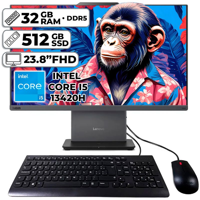 LENOVO - TODO EN UNO LENOVO NEO 50A GEN5 INTEL CORE I5-13420H 32GB RAM 512GB SSD 238″ FHD