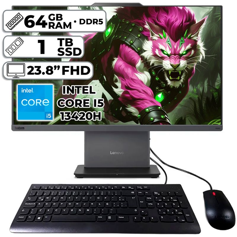 LENOVO - TODO EN UNO LENOVO NEO 50A GEN5 INTEL CORE I5-13420H 64GB RAM 1TB SSD 238″ FHD