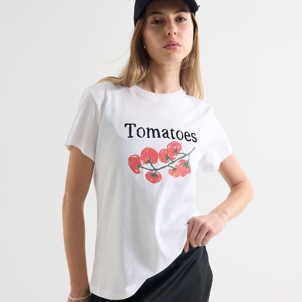 SEVEN SEVEN - Camiseta Estampada Tomates  Para Mujer Marfil Seven Seven