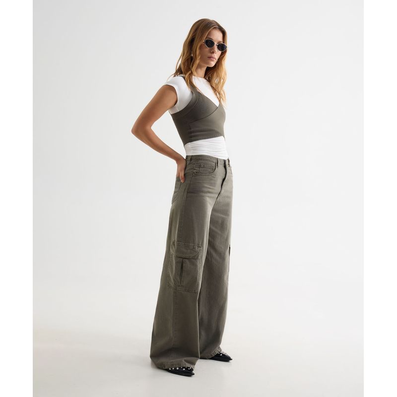 SEVEN SEVEN - Jean Para Mujer Wide-Leg Color Gris Marca Seven Seven #28160938
