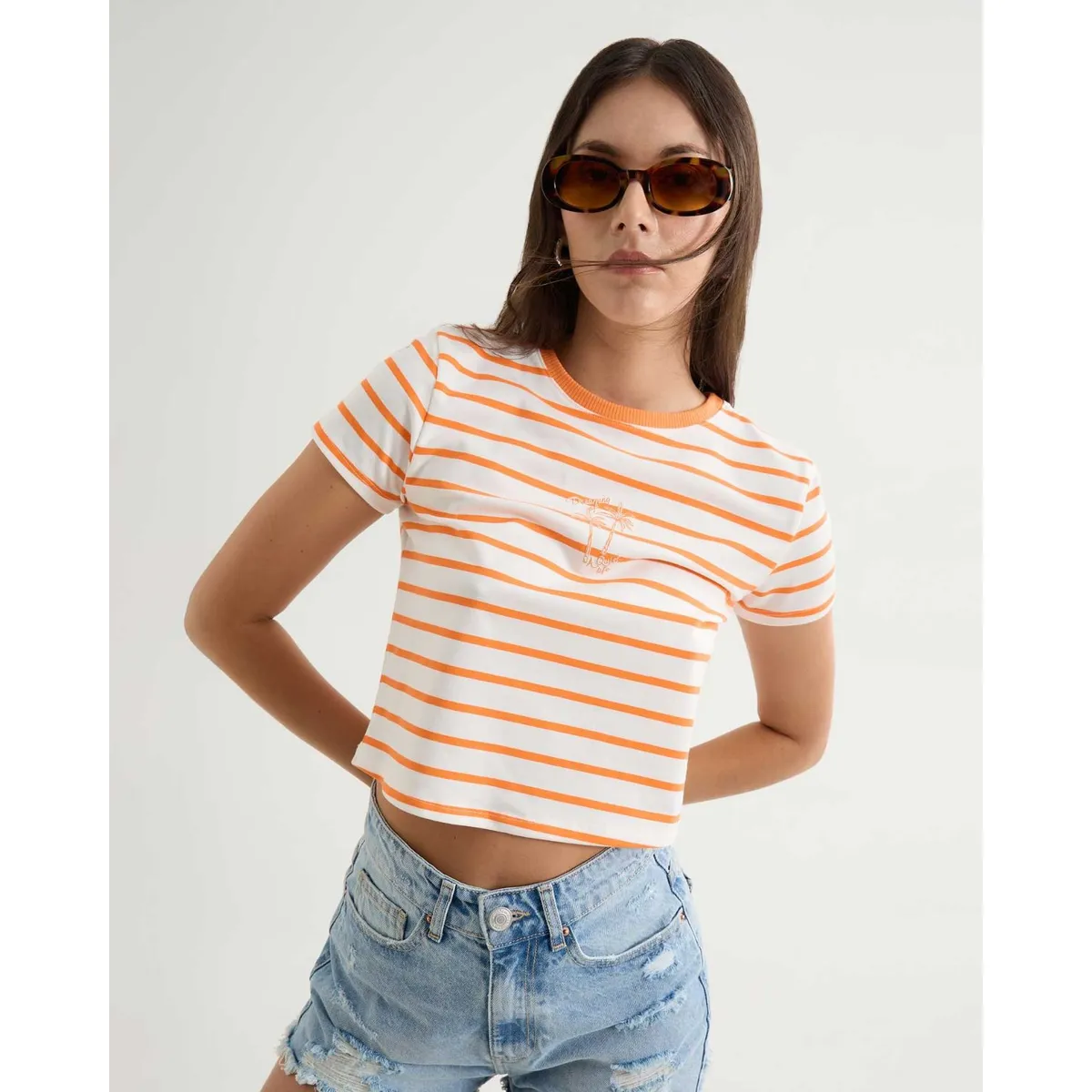 SEVEN SEVEN - Camiseta De Mujer  Color Naranja Marca Seven Seven #28096293