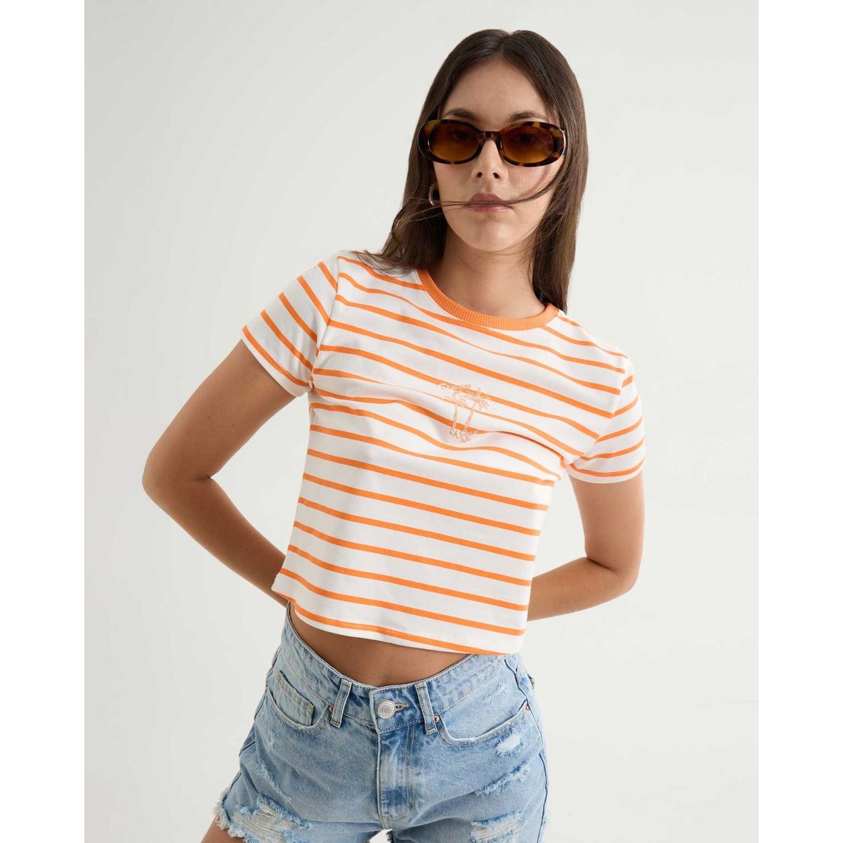 SEVEN SEVEN - Camiseta De Mujer  Color Naranja Marca Seven Seven #28096293