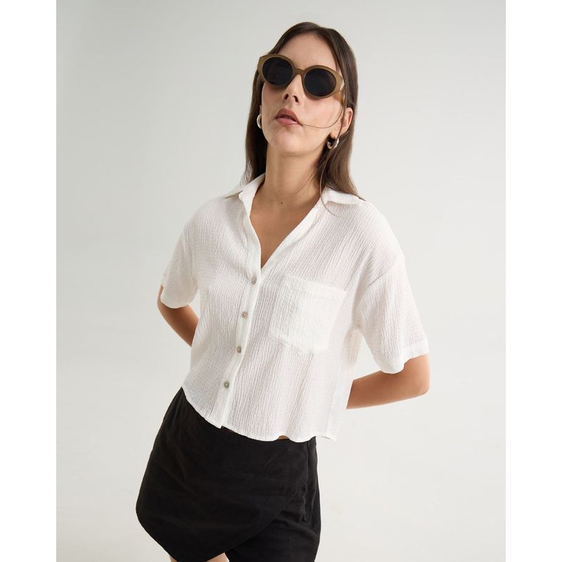 SEVEN SEVEN - Blusa Para Mujer Manga Corta Color Crudo Marca Seven Seven #28124039