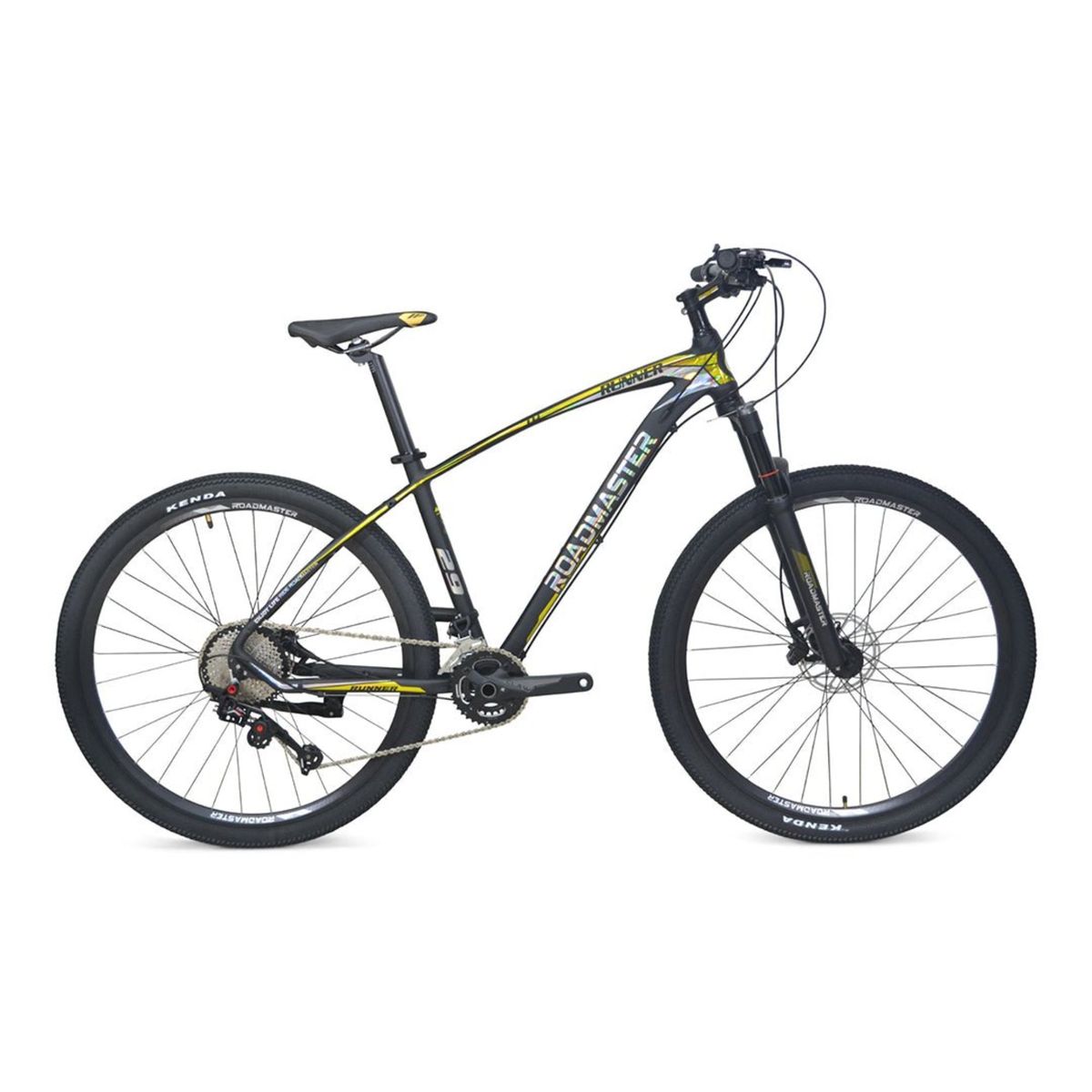ROADMASTER - Bicicleta Runner Shimano S R29 11Vel Negro Amarillo