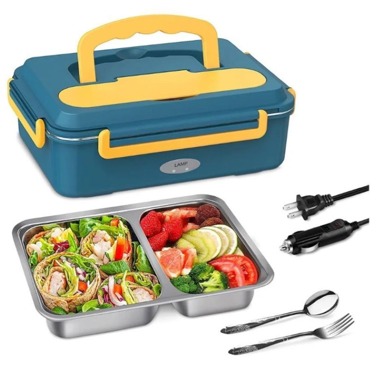 ZHOPI CO - Lonchera Termica Electrica Portatil Con Separadores