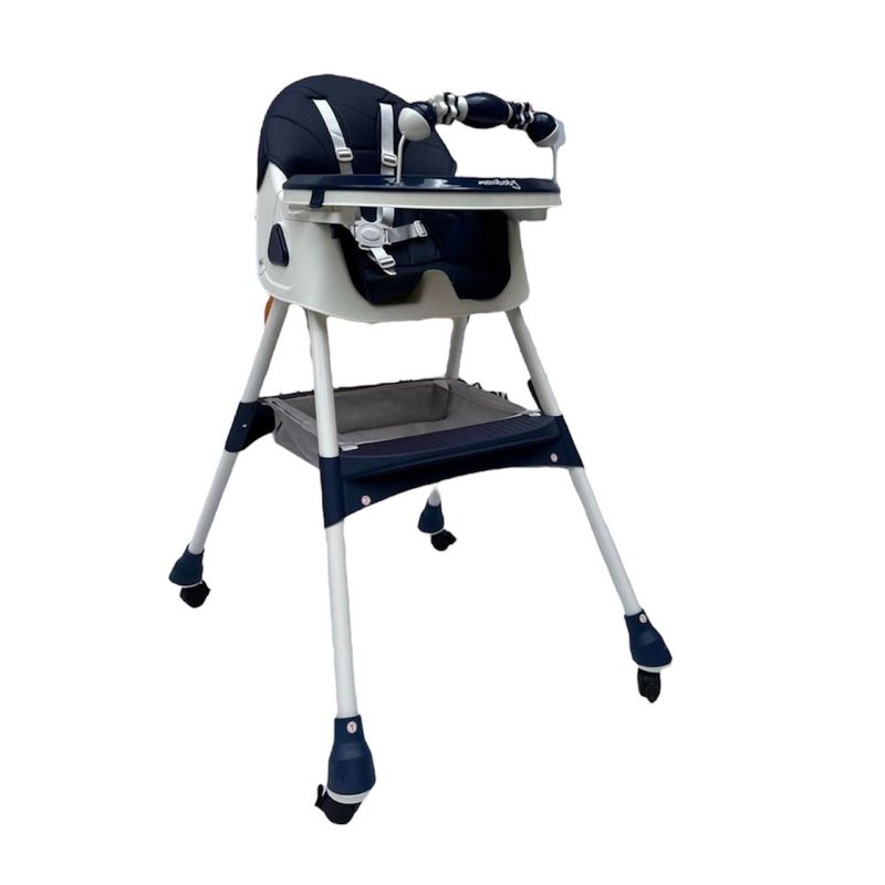 GENERICO - Silla Comedor Bebe 2 En 1 Reclinable Plegable Doble Bandeja