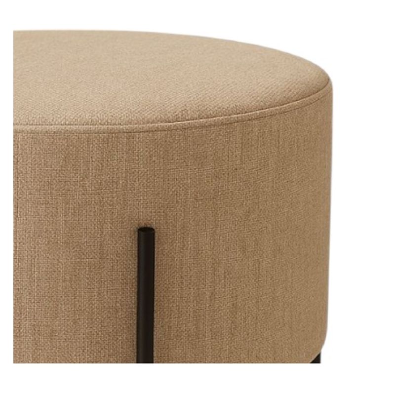 DKO DESIGN - Puff Dubai Tapizado 40x40x40cm Beige Patas Metalicas