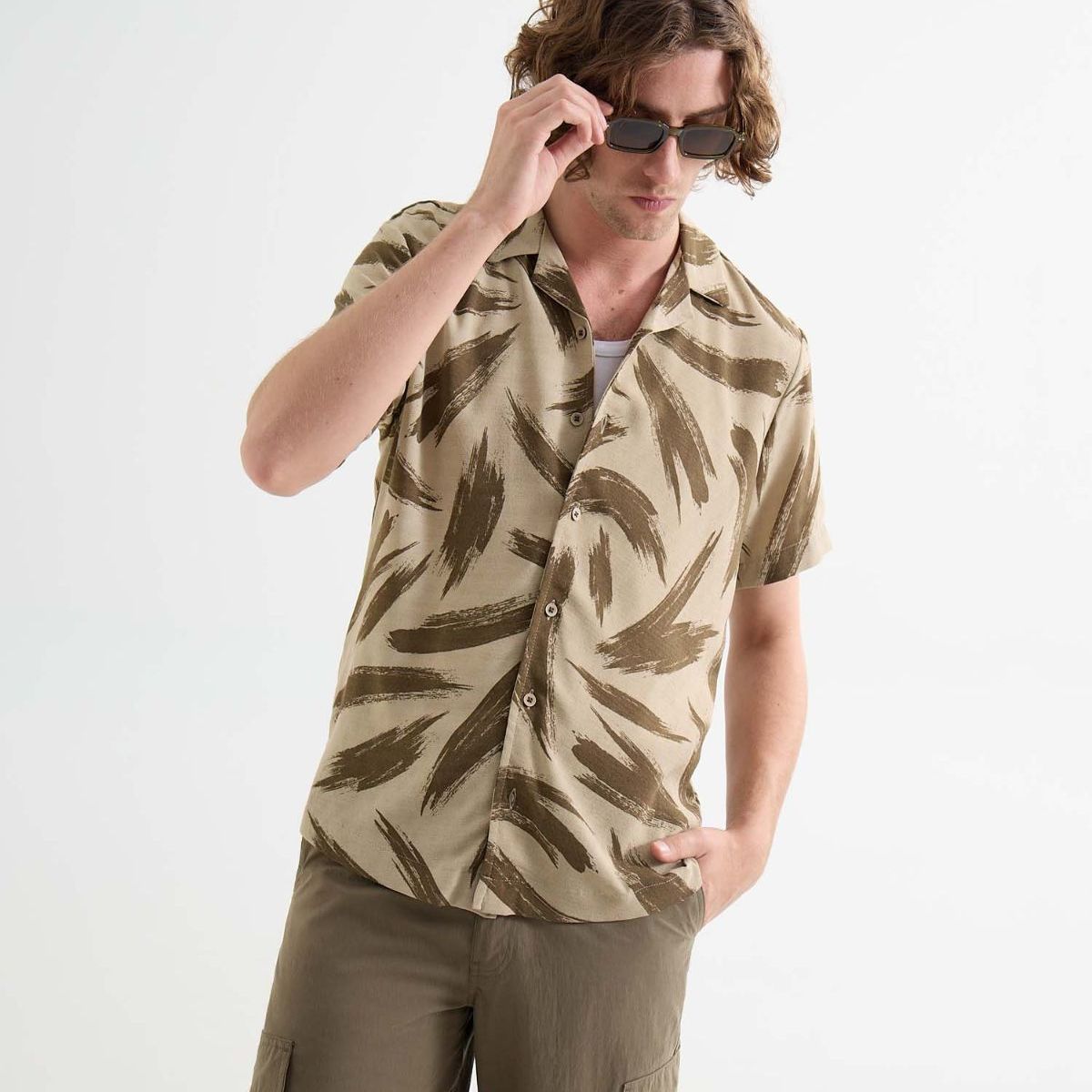 SEVEN SEVEN - Camisa De Hombre  Color Verde Marca Seven Seven #45012159