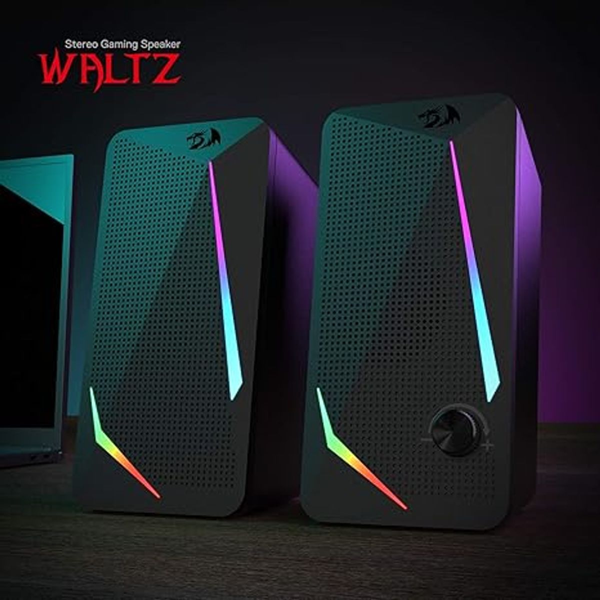 REDRAGON - Altavoces de Escritorio Redragon GS510 RGB 20 con LED y Control