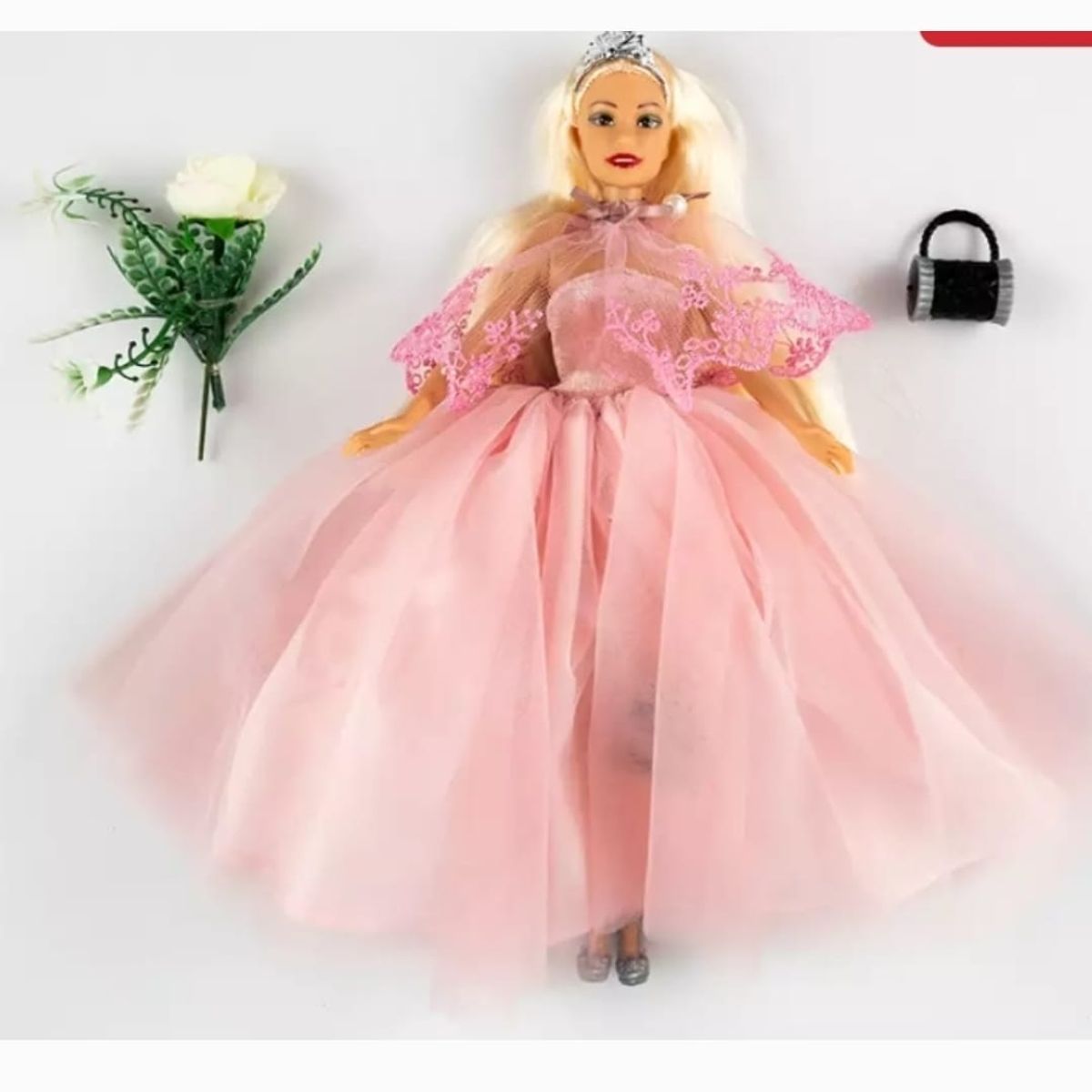 GENERICO - muñeca juguete muñeca con vestido rosa