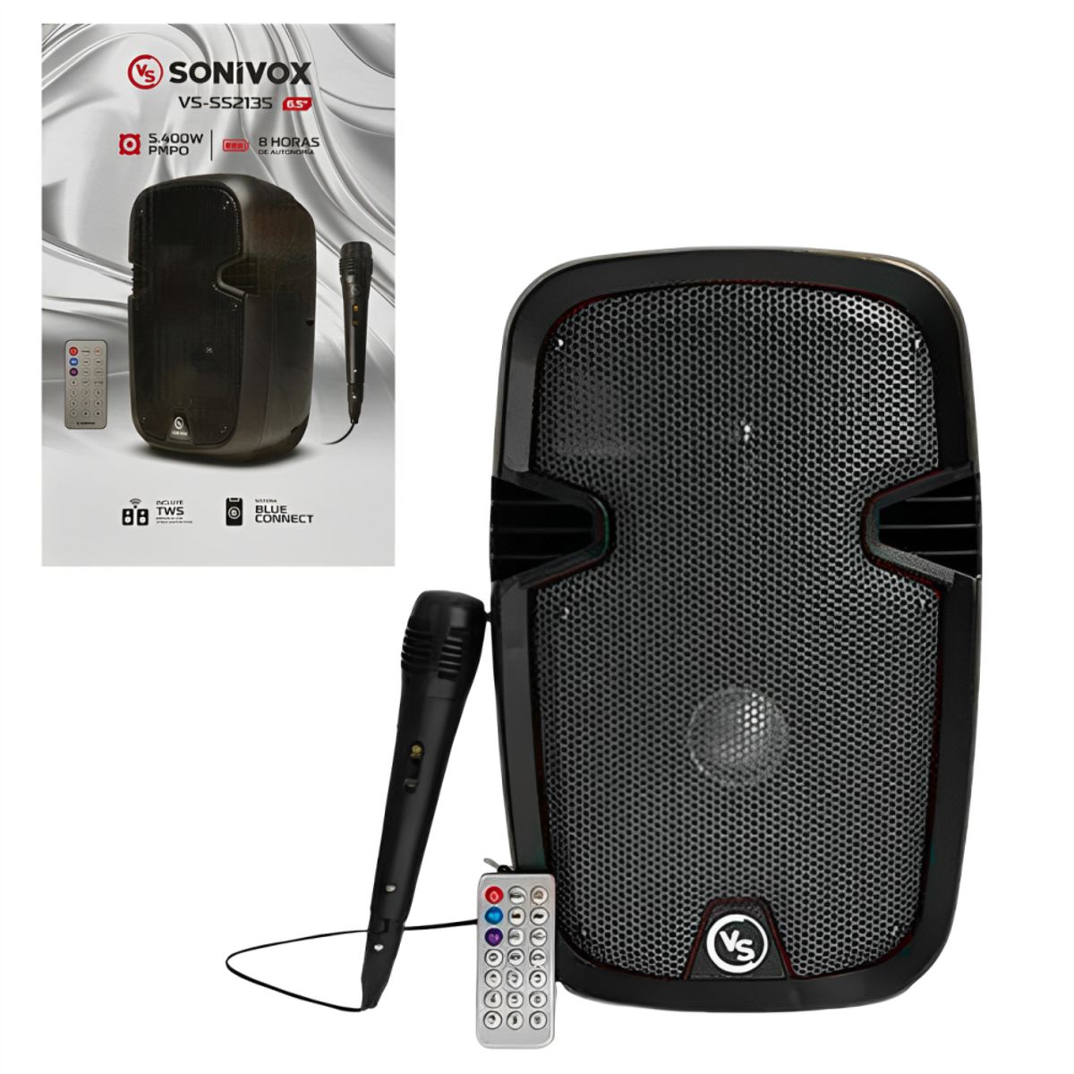 SONIVOX - Parlante Recargable Sonivox Bluetooth 6.5 Pulgadas Dura 8hrs
