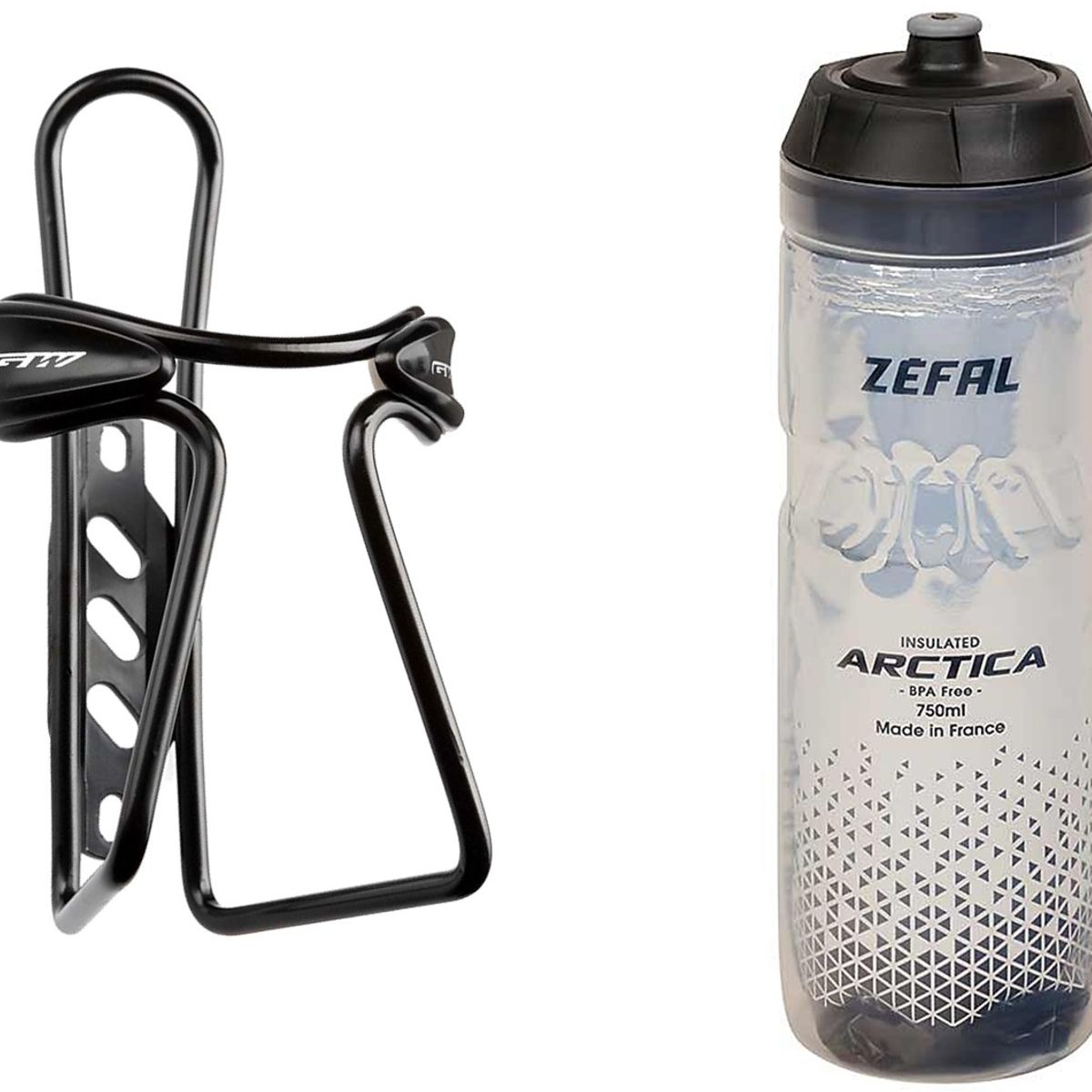 GW - Portacaramañola Aluminio + Caramañola Térmica Bicicleta