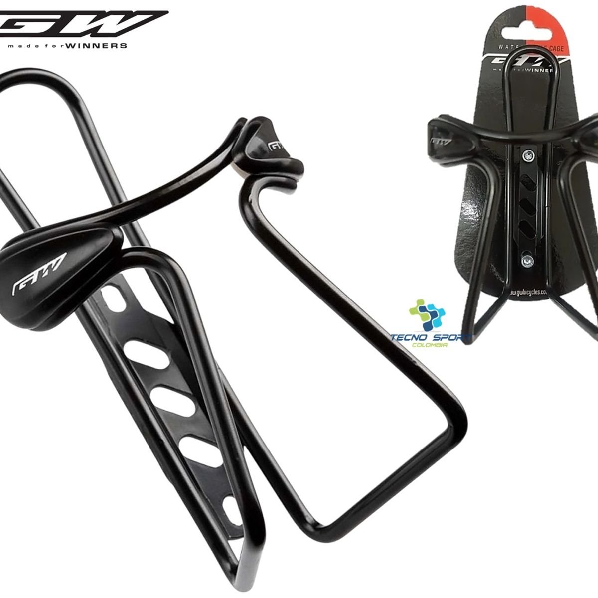 GW - Portacaramañola Aluminio + Caramañola Térmica Bicicleta