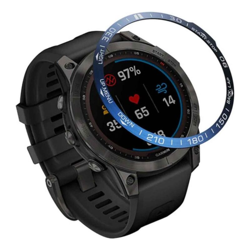 GENERICO - Protector Bisel Acero Adhesivo Garmin Fenix 7 Sapphire Solar