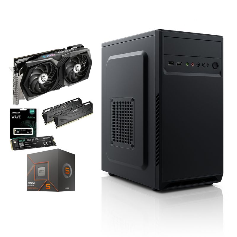 AMD - Pc Torre Gamer Amd Ryzen 5 7600x 32gb 512 Ssd Rtx 5060 16gb Gama alta