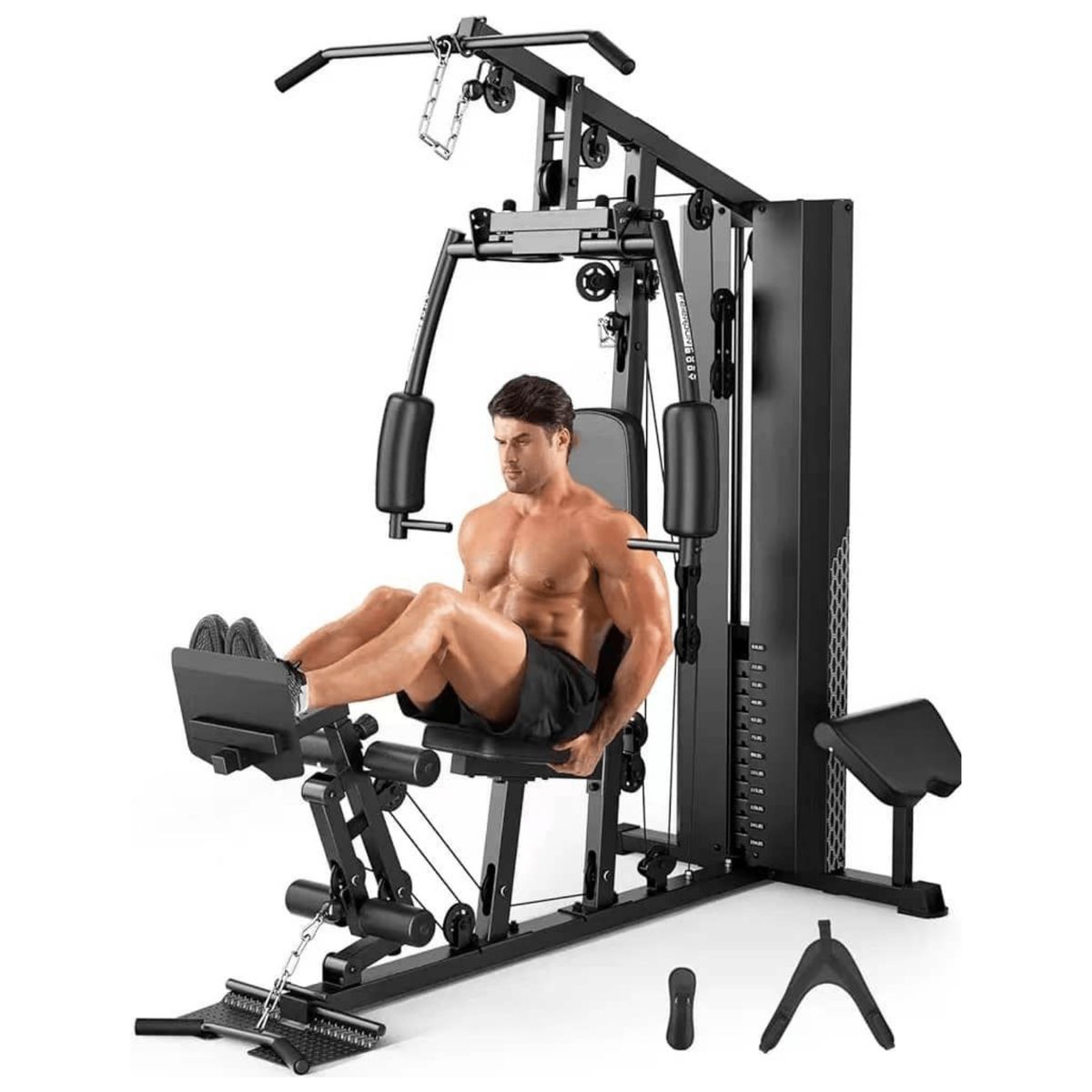 MOVIFIT - Multigimnasio LD6001 72kg con Predicador y Prensa de Piernas