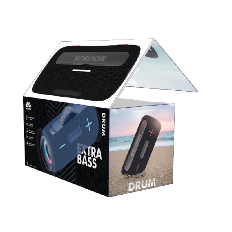 MOVISUN - Parlante Inalámbrico Bluetooth Movisun Drum 20W 5V Negro