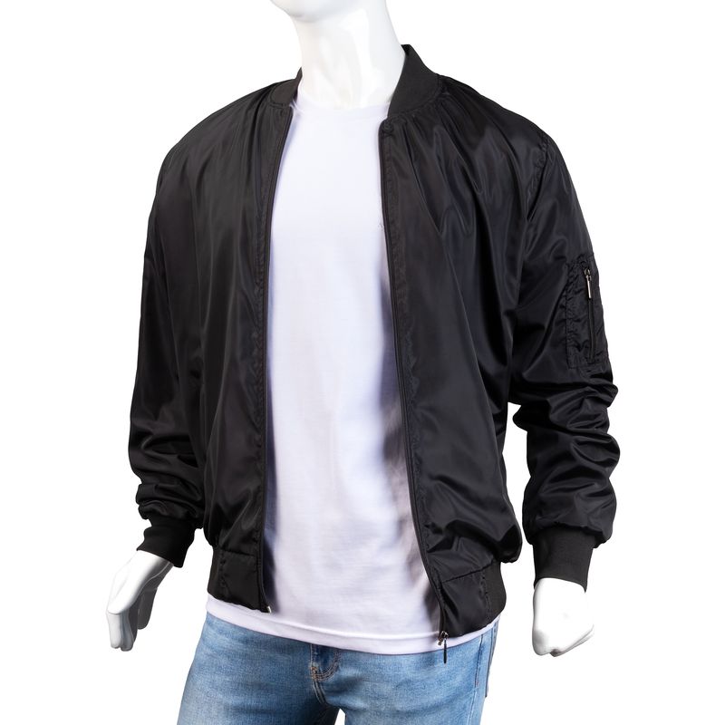 ALMA DE AVIADOR - Chaqueta Bomber Light Hombre Negro Alma de Aviador