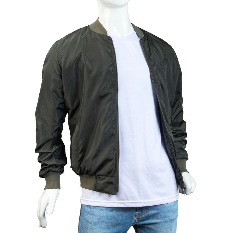 ALMA DE AVIADOR - Chaqueta Bomber Light Hombre Verde Mil Alma de Aviador