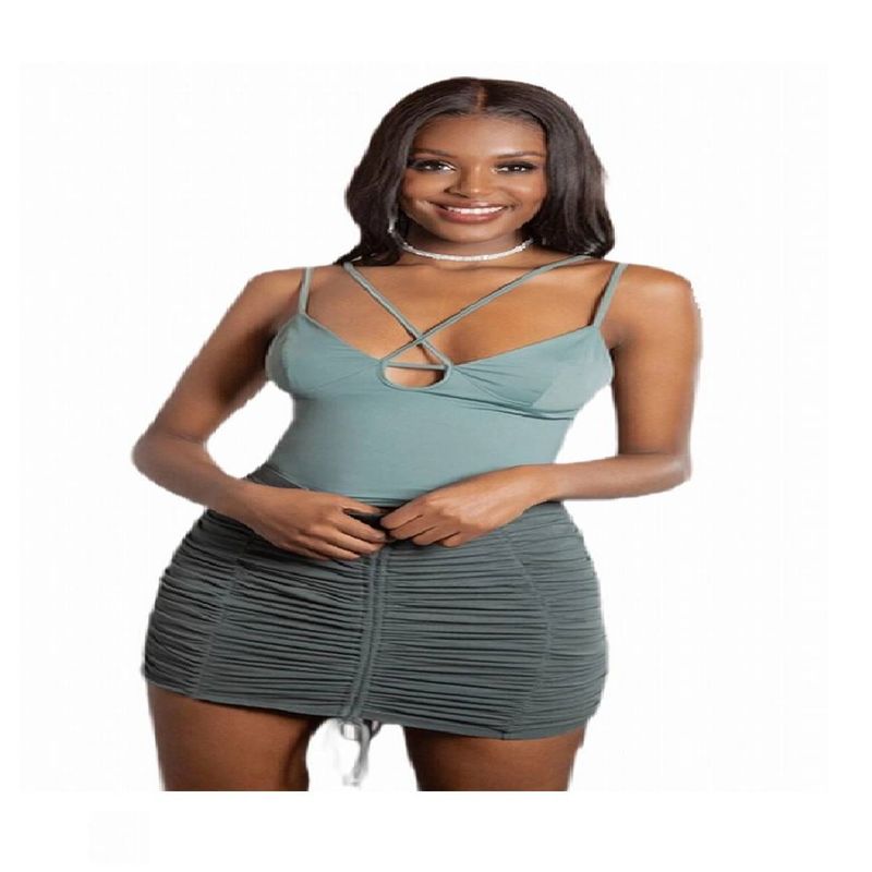 100 - Blusa de Tiras Color Celeste