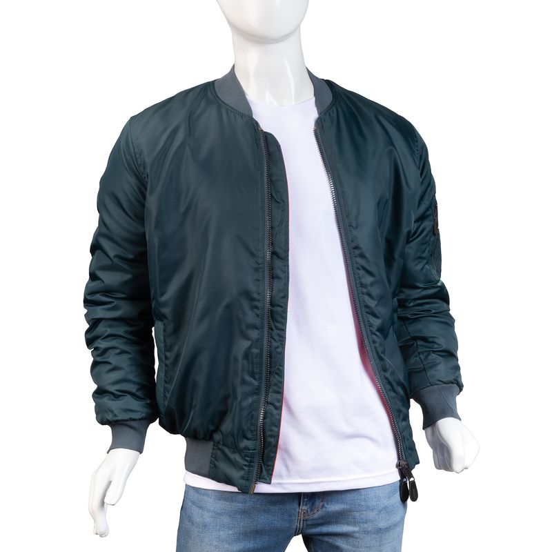 ALMA DE AVIADOR - Chaqueta Super Nylon Cuello Lana Hombre Aguamarina Alma de Aviador