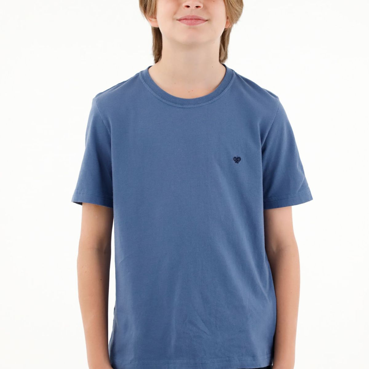 TENNIS - Camiseta azul cuello redondo para niño